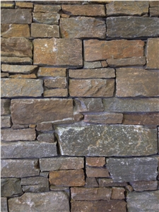 Brown Copper Loose Dry Stack Earth Ledge Stone Cladding