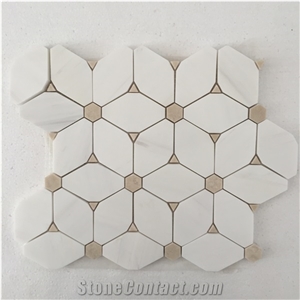 Coins Marble Mosaic,Square Mosaic Available