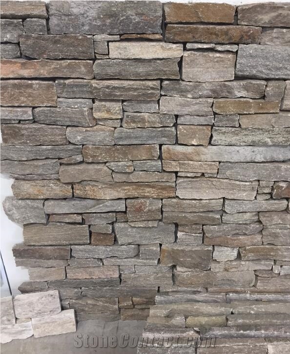 Dry Loose Stacked Stone, Brown Quartzite Cultured Stone