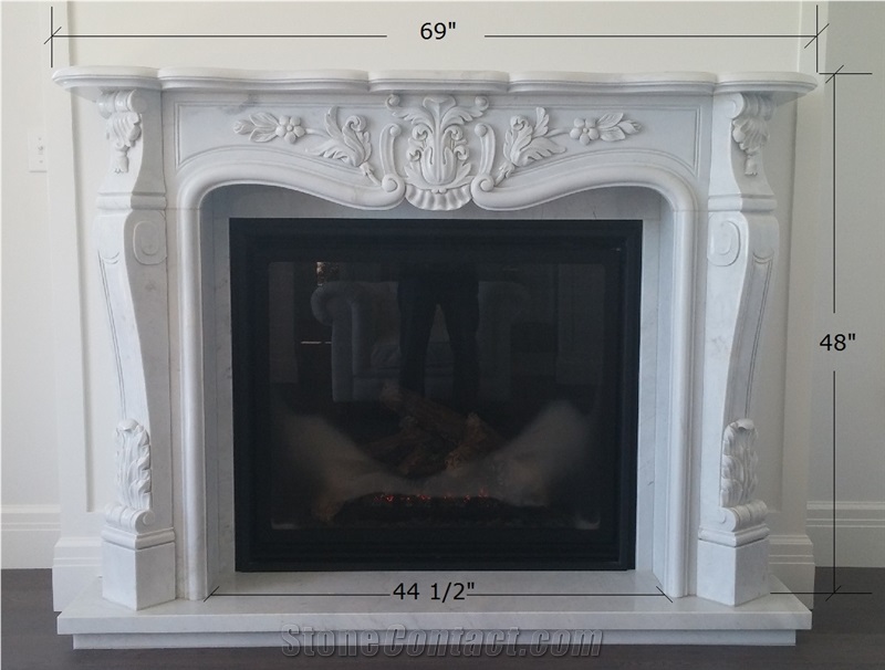French Style Marble Fireplace Mantel