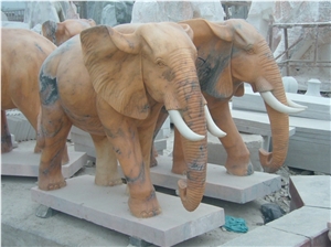 Marble Elephant Statue Sculpture