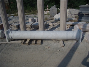 Solid White Marble Column Pillar for Construction