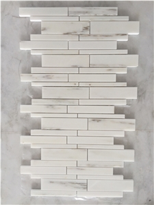White Marble Mosaic, Wall/Floor Mosaic, Mosaic Pattern