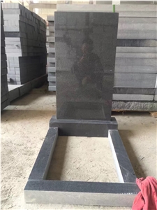 G654 Granite Tombstone & Monument,China Black Granite Gravestone & Angel Headstone Sesame Black China Impala Padang Black Pingnan Zhima Hei China Nero New Impala Dark Grey