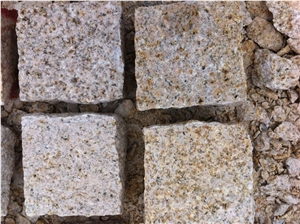 Sunset Gold Granite G682 Natural Surface Cube Stone Pavers