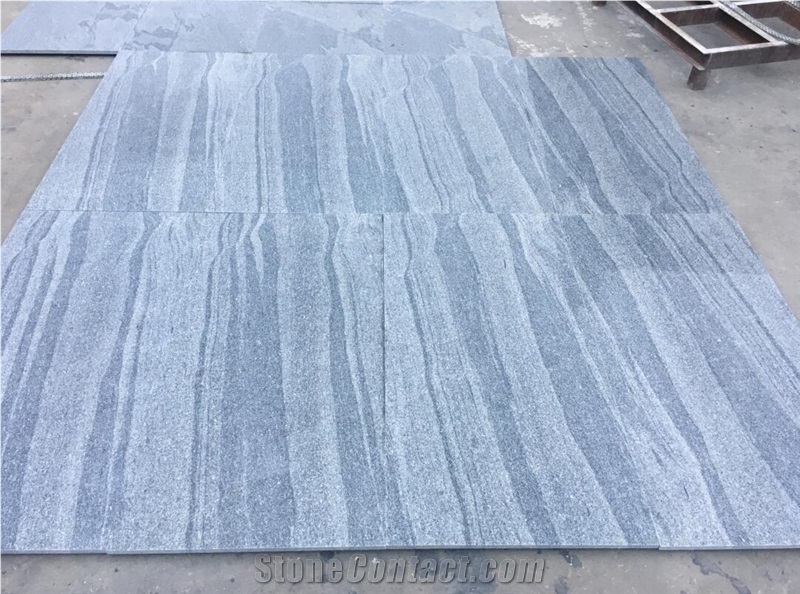 G302 Nero Santiago Granite, Wood Vein Granite Cross Cut Vein Cut Tile & Slab for Paving