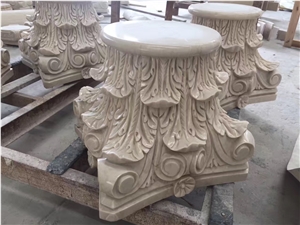 Beige Marble Columns,Sculpture Columns,Roman Stone Columns,Stone Pillars,Roman Solid Columns, Roman Hollow Columns
