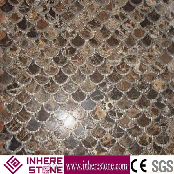On Sale Marble Fish Scale Mosaic Tile, Carrara Mosaic 12x12 Decorative Tiles