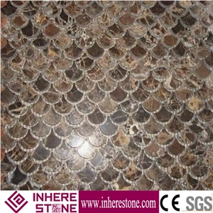 On Sale Marble Fish Scale Mosaic Tile, Carrara Mosaic 12x12 Decorative Tiles