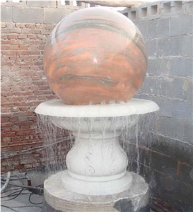 1.5 Meters Dimeter Rolling Sphere Marble Fountain, Floating Ball Fountain, Various Size Outdoor Ball Fountain,Water Fountain Rolling Ball Decoration