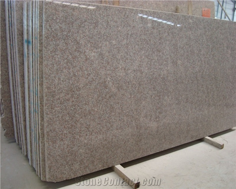 China Origin G687 Polished Granite Slab, Peach Blossom Red Slabs for Kitchen Countertop