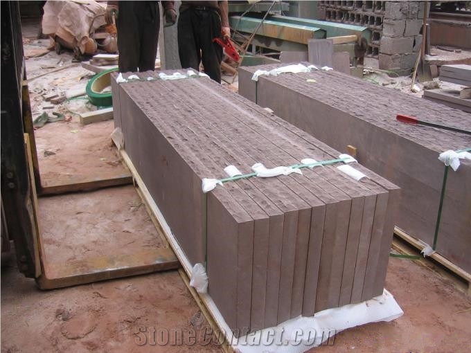 China Origin Purple Sandstone Tile, Lilac Color Shandong Sandstone for Wall and Floor Covering, Exterior Interior Decoration Building Pattern