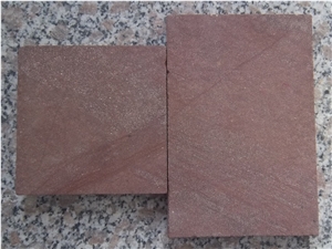 China Origin Red Sandstone Tile, Red Shandong Sandstone for Wall and Floor Covering, Exterior Interior Decoration Building Pattern