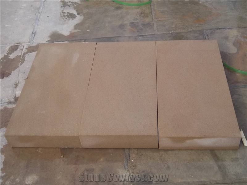 China Origin Yellow Sandstone Tile, Yellow Shandong Sandstone for Wall and Floor Covering, Exterior Interior Decoration Building Pattern