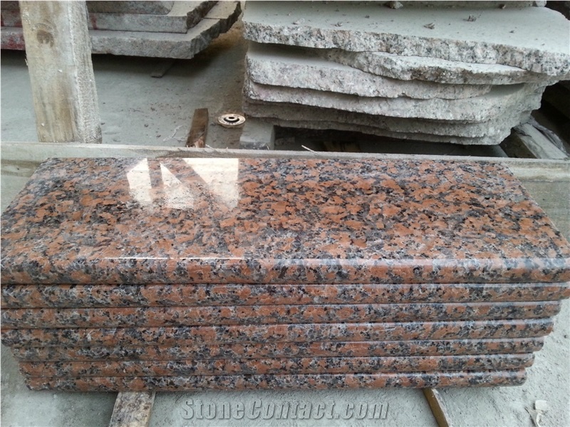 G562 Polished Granite Stairs, Maple Red Granite Steps, China Capao Bonito Building Stone Materials, Red Granite Staircase