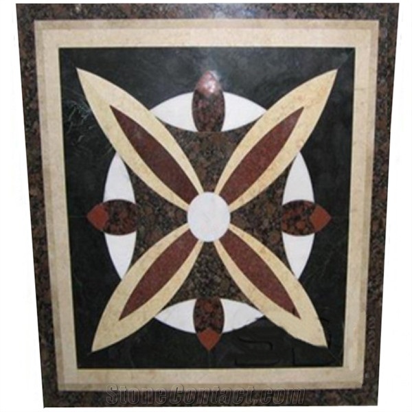 Marble Waterjet Round and Square Shape Medallion Polished Floor Pattern, Hotel Lobby Marble Medallion Tiles,Corridor Marble Tiles, Bathroom Walling Panel
