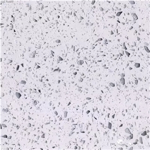 Platinum Polished Artificial Quartz Stone Slab, Cheap and Stable Man-Made Stone for Kitchen Countertop, Engineered Stone Worktop and Table Top