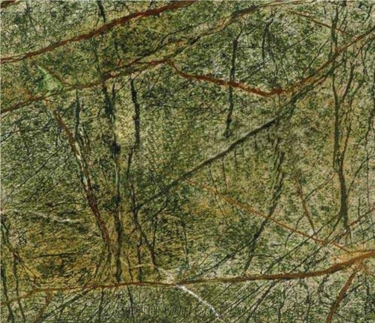 Rain Forest Green Polished Marble Slab, Forest Green Marble for Kitchen Countertop and Bathroom Vanity Top and Sink