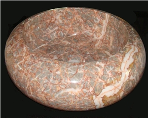 Stone Wash Bowl Natural Marble Polished Round Sinks, Stone Kitchen and Bathroom Wash Basins