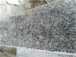 White Wave Polished Granite Stairs, Spary White Granite Steps, China G481 Building Stone Materials, Grey Granite Staircase
