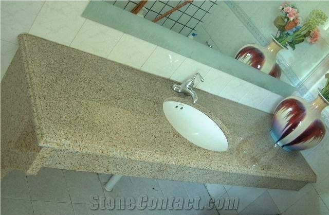 G682 Granite (Golden Sand, Sunset Gold, Gold Peach) Bathroom Vanity Tops