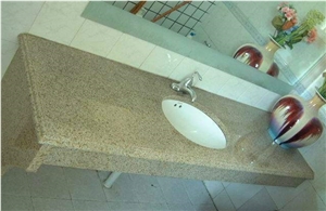 G682 Granite (Golden Sand, Sunset Gold, Gold Peach) Bathroom Vanity Tops