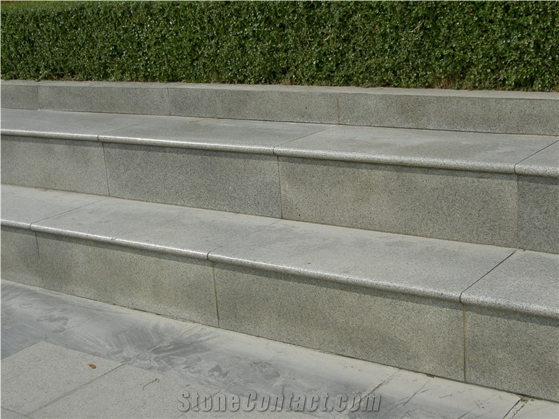 Granite Ouside Stairs & Steps, Grey Granite Stair Riser