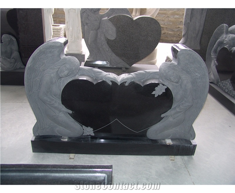 Shanxi Black Granite Cross Tombstone/Headstone/Monument