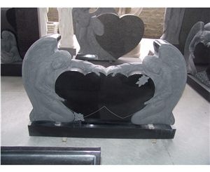 Shanxi Black Granite Cross Tombstone/Headstone/Monument