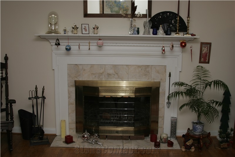 White Limestone Fireplace,Red Marble Fireplace