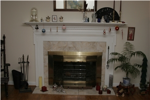 White Limestone Fireplace,Red Marble Fireplace