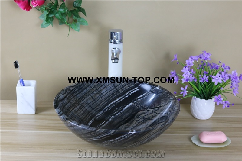 Black Marble Kitchen Sinks&Basins/Black Marble Bathroom Sinks&Basin/Round Sinks&Basins/Natural Stone Basins&Sinks/Wash Basins/Interior Decorative