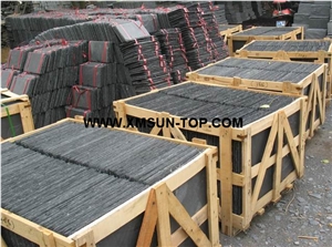 Black Slate Roofing Tile Square Shape/China Slate Roofing Tiles/Dark Black Slate Roof Tiles/Roof Covering and Coating/Stone Roofing/Natural Stone/Exterior Decoration/Building Stone