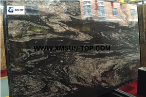 Black Wave Quartzite Slab&Tiles/Black Quartzite Flooring/Quartzite Wall Covering/Quartzite for Floor Covering&Wall Cladding/Interior Decoration/Luxury and Nice Book Matching Effect