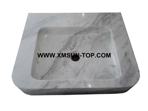 Carrara Marble Kitchen Sinks&Basins/White Marble Stone Bathroom Sinks&Basin/Square Sinks&Basins/Natural Stone Basins&Sinks/Wash Basins/Home Decoration/Marble Sink&Basin for Hotel