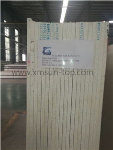 China White Galaxy Quartz Stone Tiles/White Engineered Stone/Artificial Stone Slabs for Kitchen Tops