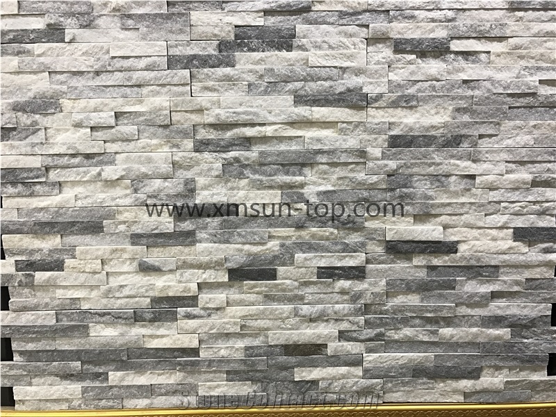 Cloud Grey Quartzite Ledge Stone/ Natural Culture Stone for Landscaping/ Chinese Grey Wall Pannel