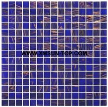 Dark Blue Glass Mosaic/Square Glass Mosaic/Mosaic Pattern/Floor Mosaic/Wall Mosaic/Polished Mosaic//Interior Decoration/Customized Mosaic Tile/Mosaic Tile for Bathroom&Kitchen&Hotel Decoration