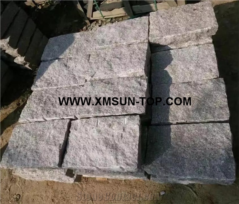 G681 Granite Cube Stone/Shrimp Pink Granite Cobble Stone/Rosa Pesco Granite Pavers/Xia Hong Granite Paving Sets/Floor Covering/Courtyard Road Pavers/Garden Stepping Pavements/Walkway Pavers