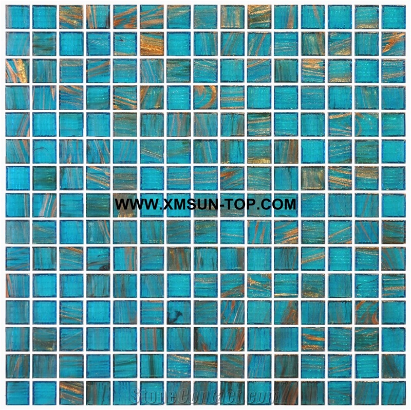 Green Glass Mosaic/Square Glass Mosaic/Mosaic Pattern/Floor Mosaic/Wall Mosaic/Polished Mosaic//Interior Decoration/Customized Mosaic Tile/Mosaic Tile for Bathroom&Kitchen&Hotel Decoration