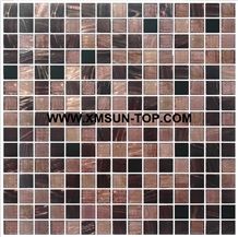 Mixed Color Glass Mosaic/Square Glass Mosaic/Mosaic Pattern/Floor Mosaic/Wall Mosaic/Polished Mosaic//Interior Decoration/Customized Mosaic Tile/Mosaic Tile for Bathroom&Kitchen&Hotel Decoration
