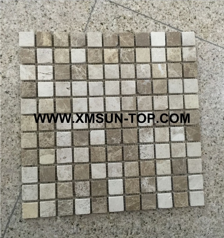 Mixed Marble Square Mosaic/Natural Stone Mosaic/Stone Mosaic Patterns/Wall Mosaic/Floor Mosaic/Interior Decoration/Customized Mosaic Tile/Mosaic Tile for Bathroom&Kitchen&Hotel Decoration