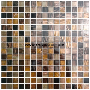 Multicolor Glass Mosaic/Square Glass Mosaic/Mosaic Pattern/Floor Mosaic/Wall Mosaic/Polished Mosaic//Interior Decoration/Customized Mosaic Tile/Mosaic Tile for Bathroom&Kitchen&Hotel Decoration