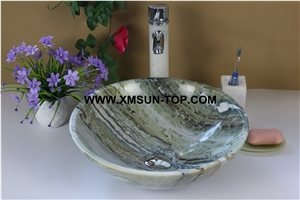 Multicolor Onyx Kitchen Sinks&Basins/Mixed Color Onyx Bathroom Sinks&Basin/Round Sinks&Basins/Natural Stone Basins&Sinks/Wash Basins/Interior Decorative