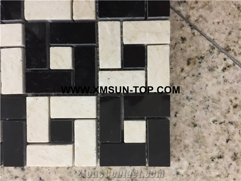 Polished Mixed Marble Square Mosaic/Natural Stone Mosaic/Stone Mosaic Patterns/Wall Mosaic/Floor Mosaic/Interior Decoration/Customized Mosaic Tile/Mosaic Tile for Bathroom&Kitchen&Hotel Decoration