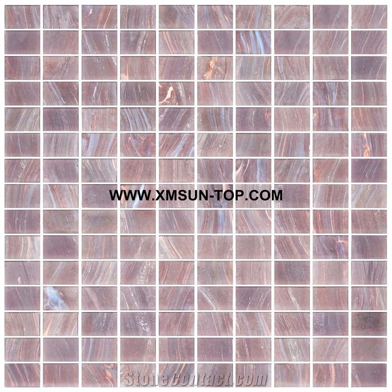 Purple Glass Mosaic/Square Glass Mosaic/Mosaic Pattern/Floor Mosaic/Wall Mosaic/Polished Mosaic//Interior Decoration/Customized Mosaic Tile/Mosaic Tile for Bathroom&Kitchen&Hotel Decoration