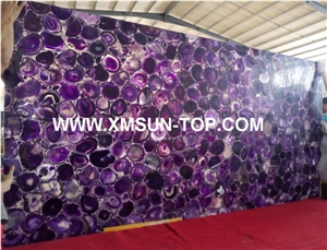 Purple Semi-Precious Stone Interior Walling/Lilac Agate Stone Walling/Violet Semi Precious Stone Wall Cladding/Gemstone Wall Covering/Building Stones/Interior Decoration