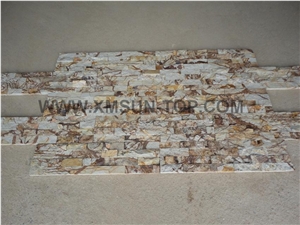 Wood Grain Sandstone Cultured Stone/Wooden Veins Ledge Stone/Sandstone Stacked Stone/Sandstone Stackstone/Sandstone Wall Panels/Sandstone Thin Stone Veneer/Exterior Decoration/Feature Wall Tiles