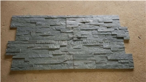Hot Sale Cheap Green Slate Culture Stone/Stacked Stones/Veneer Stones Panel for Exterior Decoration and Wall Cladding, Winggreen Stone