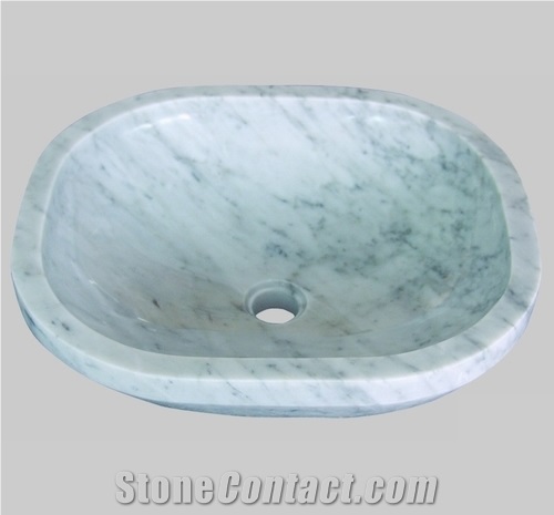 Bthroom Sinks / Marble Stone Sinks / White Marble Sinks / Cararra White Sinks / Round Sinks / Wash Bowls